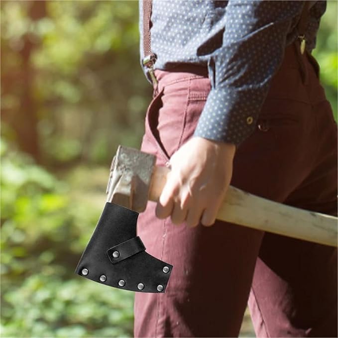 Axe Holster Axe PU Leather Case Axe Head Cover Hatchet for Camping Cover Protector No Axe for Outdoor Camping Blade Protection