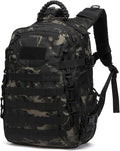 38L Nylon Waterproof Trekking Fishing Hunting Bag Backpack Outdoor Military Rucksacks Tactical Sports Camping Hiking (Camo Black)