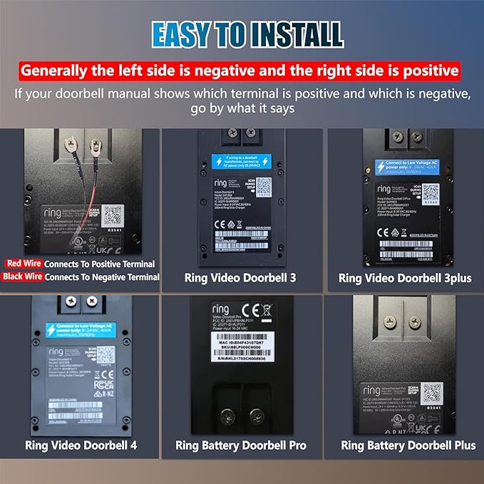 Solar Charger for Ring Doorbell with Built-in Energy Storage – Solar Panel Compatible with Ring Battery Doorbell Pro/ Plus and Video Doorbell 4/ 3 Plus/ 3 Weatherproof Continuous Charging