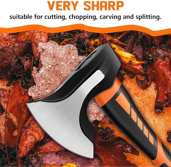 Wood Splitting Maul 15 - 2.25 lb. Splitter Maul Firewood Camp Axe Shock Absorbing Anti-Slip Handle - Splits Wood Better Than Camp Axe or Hatchet - Kindling Splitter