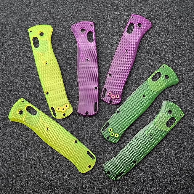 1Pair Custom Acrylic Scales Fits for Bugout 535 Clear Handle Patch DIY Replacement