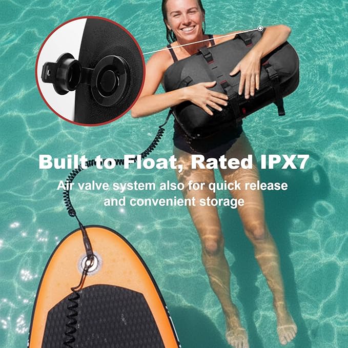 IPX7 Waterproof Backpack for Kayaking Paddle Boarding Boating Premium 30L Dry Bag with Resin Zipper Airtight Rugged Gear Protection Large Capacity for Men Water Sports Surfing Black