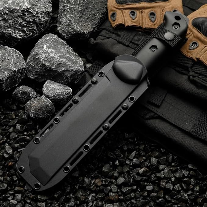 HUANG FU 1PC outdoor knife fixed blade can be used for outdoor activities hiking and trekking and is a multifunctional tool suitable for various environments. Men's Gift