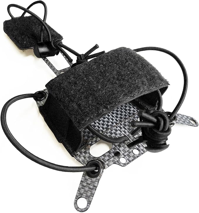 Tactical Helmet Battery Pouch Battery Storage Holder Pack with Hook and Loop Counterweight Bag for Airsoft Helmet