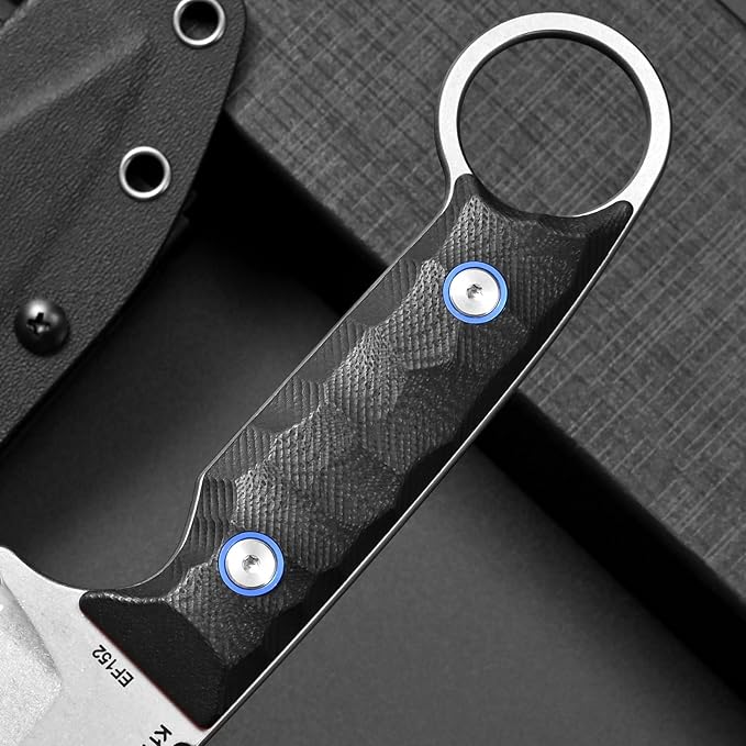 Eafengrow EF152 Fixed Blade Knife K110 Steel Blade G10 Handle Full Tang EDC Tool Knife for Outdoor Working Camping Hiking