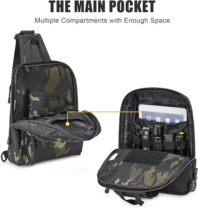 G4Free Tactical Sling Bag Backpack EDC Concealed Carry Bag Small Crossbody Shoulder Chest Pack