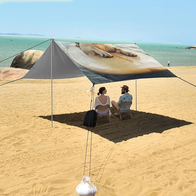 ALAZA Labrador Lying on Surfboard Beach Tent Sun Shelter Portable Canopy Sunshade for Outdoor Camping Picnics Backyard Fun 10x9 ft