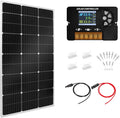 100W Monocrystalline Solar Panel Kit with 30A PWM Controller - 12V/24V High Efficiency Solar Panel for RV Boat Cabin Off-Grid System