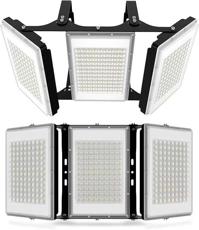Stadium Lights Outdoor Led Flood Lights (600W*2 60000LM 6000K IP66 Super Bright Floodlight with Wider Lighting Angle for GarageGardenLawnYardParking Lot