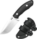 CJRB Mutt Fixed Blade Knife with Sheath 3.18 AR-RPM9 Steel Blade EDC Fixed Blade Camping Knife with G10 Handle Small Bushcraft Survival Hunting Knives for Men Women J1958 Black