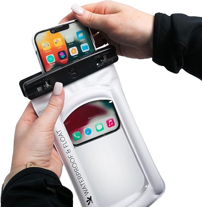 geckobrands Float Phone Dry Bag - Waterproof &amp Floating Phone Pouch – Fits Most iPhone and Samsung Galaxy Models