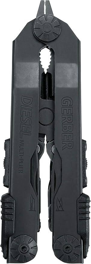 Gerber Gear Diesel Multitool Needle Nose Pliers Set 12-in-1 EDC Multi-Tool Knife Survival Gear and Equipment Black