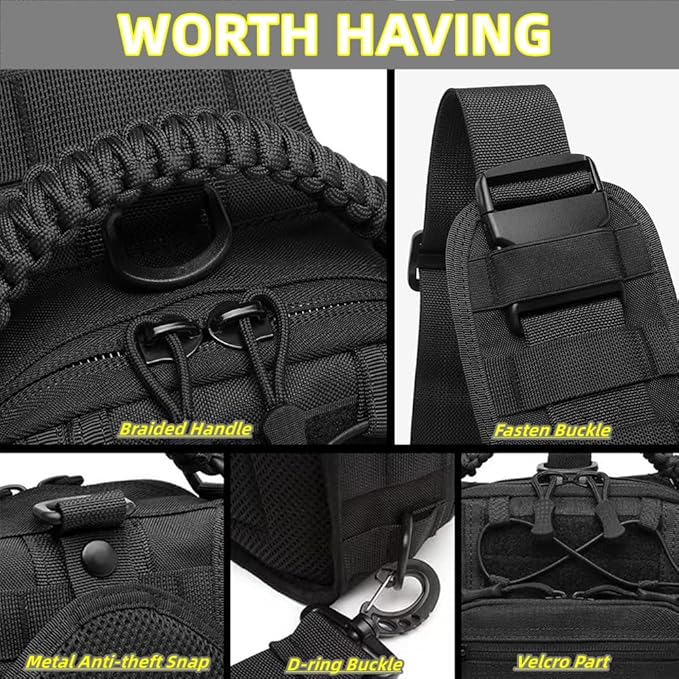 1 Black Gun Fanny Pack + 1 Black Gun Sling Bag