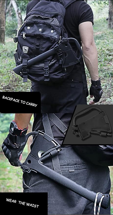 Outdoors Tactical Engineer Axes Multifunctional Outdoor Axe Camping Artillery Fire Rescue Hammer Hiking Tools