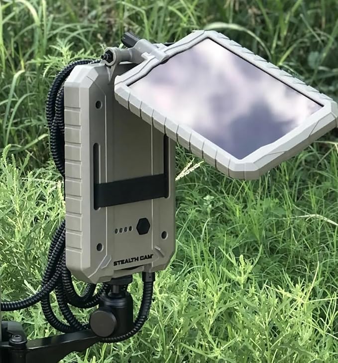 Stealth CAM Durable Sol-Pak Solar Battery Pack 12V Solar Power Panel Rechargeable Battery &amp Insulated Cable Compatible with All Wireless/Cellular Trail Cameras - 5000 mAh