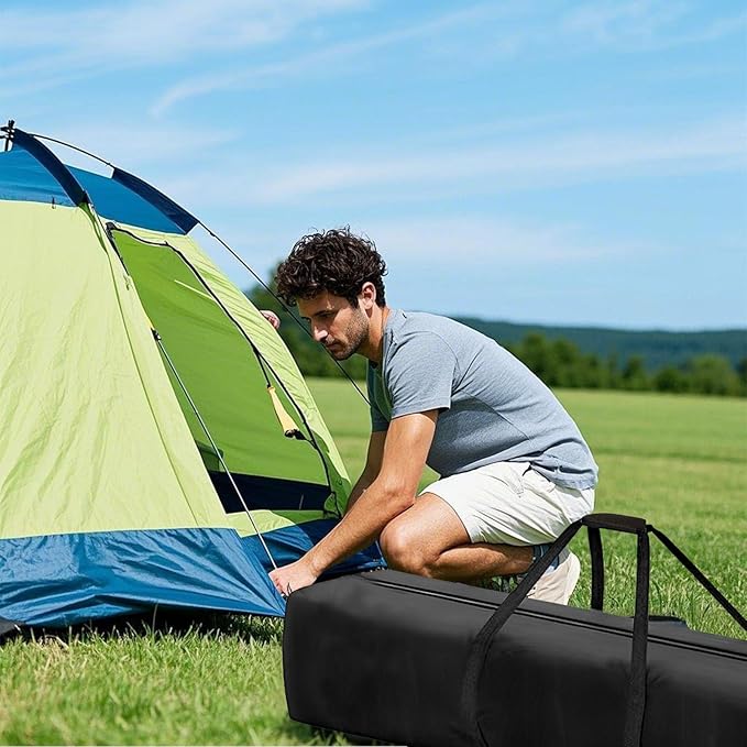 Hammock Storage Bag Heavy Duty Waterproof 63”x10.2”x10.2” Portable Hammock Cover with Zippers Hammock Chair Stand Carrying Bag Black