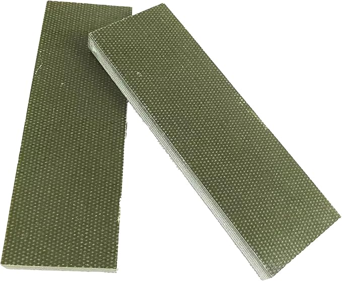 DIY Custom Knife Handle Scales Made Of Blank Material Space Board Linen Texture Carved Board(Green120x40x8mm)