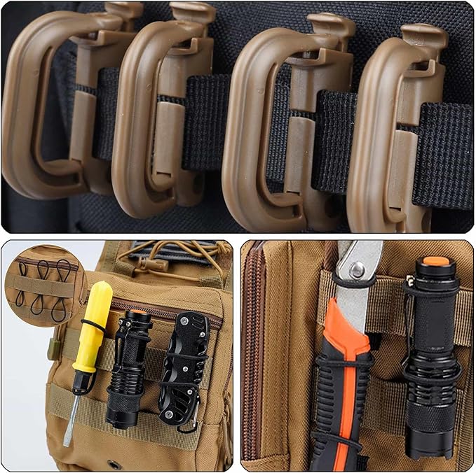 4 Pack Tactical Molle PouchesMolle Backpack AttachmentsSmall Tactical Pouch for Backpack