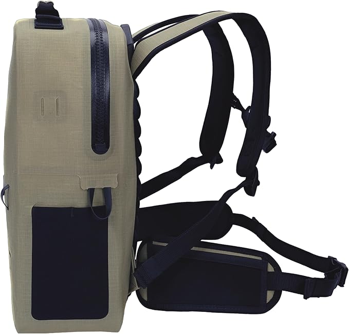 Breakwater Supply™ River Ute Waterproof IP68 Hunting Backpack Floating TPU Submersible Dry Bag with Padded Hip Belt and Airtight Zippers | 20L (River Ute 20L CORDURA Safari Tan)