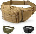 Tactical Nylon Shoulder &amp Waist Pack Hiking Chest Sling Fanny Pack with MOLLE High Capacity Phone &amp Gear Organizer