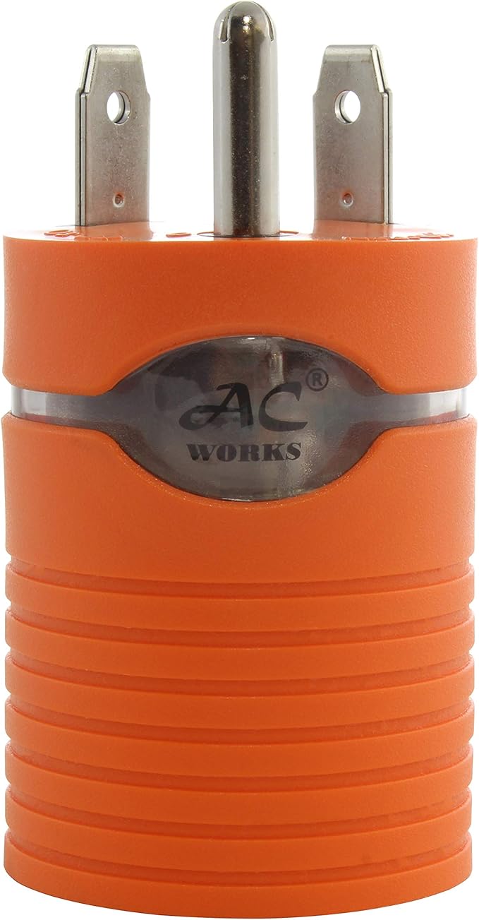 AC WORKS Generator to Transfer Switch L14-30 Inlet Box Adapter (TT-30 RV 30Amp to L14-30 Compact)