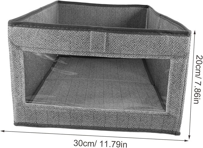 2pcs Foldable Bins Woven Storage Boxes Open Closet Organizer Clothes Storage Case Window Easy to Move Bedroom Containers