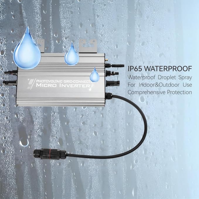 Micro Grid-Tie Inverter with Battery StorageMultiple Connection ModesAPP Control20V-60V PV Input 36V/48V Battery 180-265VAC Output (UDM-GS) (800W)