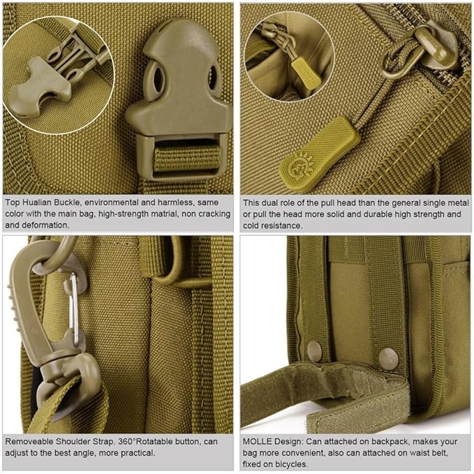 UNISTRENGH Tactical MOLLE Phone Magazine Pouch Military Small Belt Pouches Sling Chest Daypack Shoulder Bag Gear Duty Pack for Outdoor Hunting Vest Backpack