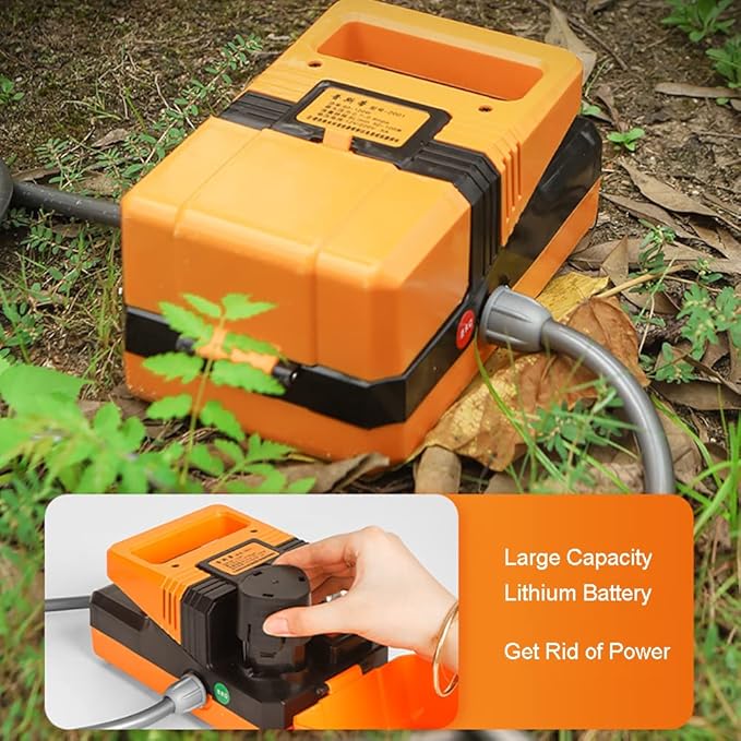 Electric Camping Shower 180W High Pressure Camping Shower Pump with Collapsible Bucket Portable Outdoor Shower Water Pumps for Camping Shower Water Flowers Car Washing