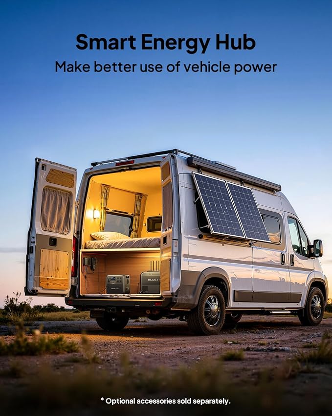 BLUETTI AC180 Portable Power Station &amp Charger 2 (Ships Separately) 1152Wh LFP Backup 1200W Alternator Charger for Solar Generator 2.4 H Full Charge via Car Ideal for Road Trips Off-grid Use