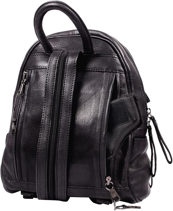 Lady Conceal Concealed Carry Tactical Backpack for Small-Frame Handgun Glock Pistol RFID Daisy (Black)