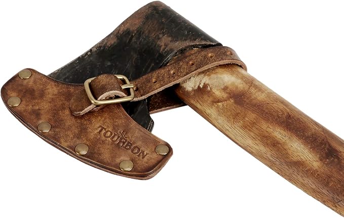 Tourbon Leather Axe Blade Cover Hatchet Head Sleeve Small Tool Case