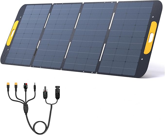 VTOMAN VS400 Portable Solar Panel 400W 40V 23% Efficiency Foldable Solar Panel w/ IP67 Waterproof &amp MC-4 Anderson XT60 DC5521 Adapters &amp Adjustable Kickstands Off-Grid Power for Home &amp C