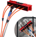 35 FT Water Fed Pole Kit Adjustable Solar Panel Cleaning Kit Cleaner Tool for Window Glass Roof Outdoor Glass Brush Window Washing Equipment (35ft)