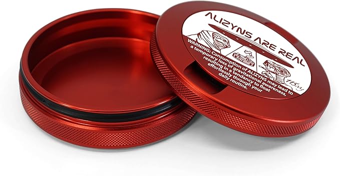 Metal Can | Metal Container for Pouches | Aluminum Used Pouch Storage Tin | Airtight O-Ring Moisture Odor Proof EDC Pocket Tin | The Probe Edition (Red)