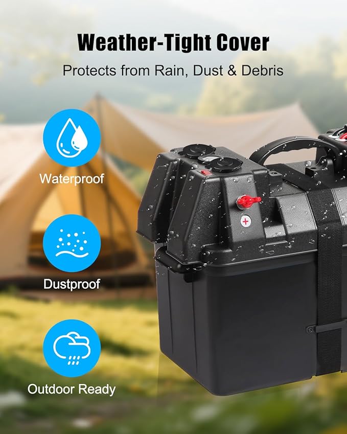 PP15 Power Pole Connector Fit for Anderson Connectors with Weather Tight Cover Waterproof Single Housing Power Pole Cover for 12V/24V Car Truck Boat RV (2 PCS)