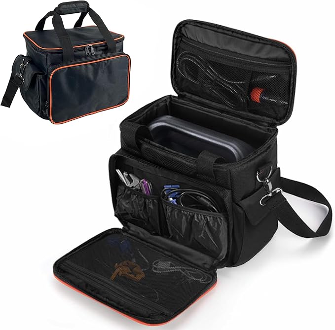 Joramoy Carrying Case Bag for Jackery Power Station Explorer 160/240/300 Portable Power Storage Waterproof Travel Case with Anti-Slip Bottom and Multiple Pockets for Charging Cable and Accessories