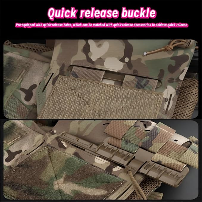 2PCS Tactical Side Packs Nylon Gear Expansion Accessories With Quick-Release &amp Breathable Slots For Team Activities/Tactical Games