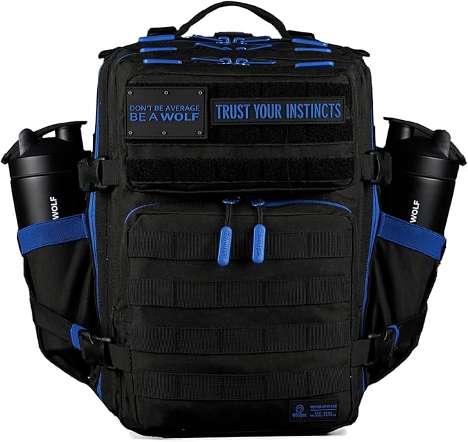WOLFpak 35L Meal Prep Management Backpack (Blue Wolf) | Easily Store &amp Organize Food Storage Containers w/Built-In Lunch Box Cooler Travel Insulated Bag