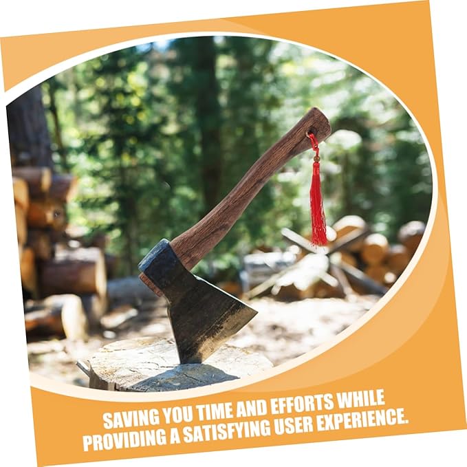 Angoily 4pcs Camping Hatchet Handle Hand Replacement Woodworking Wooden Wood Tool Travel