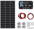 ExpertPower 100W 12V Solar Power Kit | 100W Mono Rigid Solar Panel 10A PWM Solar Charge Controller LiFePO4 AGM Gel Flooded Battery | RV Trailer Camper Marine Off Grid Solar Projects