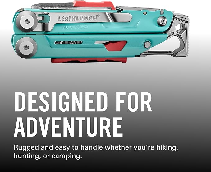 LEATHERMAN Signal 19-in-1 Multi-tool for Outdoors Camping Hiking Fishing Survival Durable &amp Lightweight EDC Made in the USA Aqua/Silver