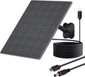 Zivif USB C Solar Panel for Security Cameras 10W Solar Charger with USB-C Cable DC 5.5x2.1mm &amp Micro USB Port IP66 Waterproof with Adjustable Mount &amp 10FT Cable