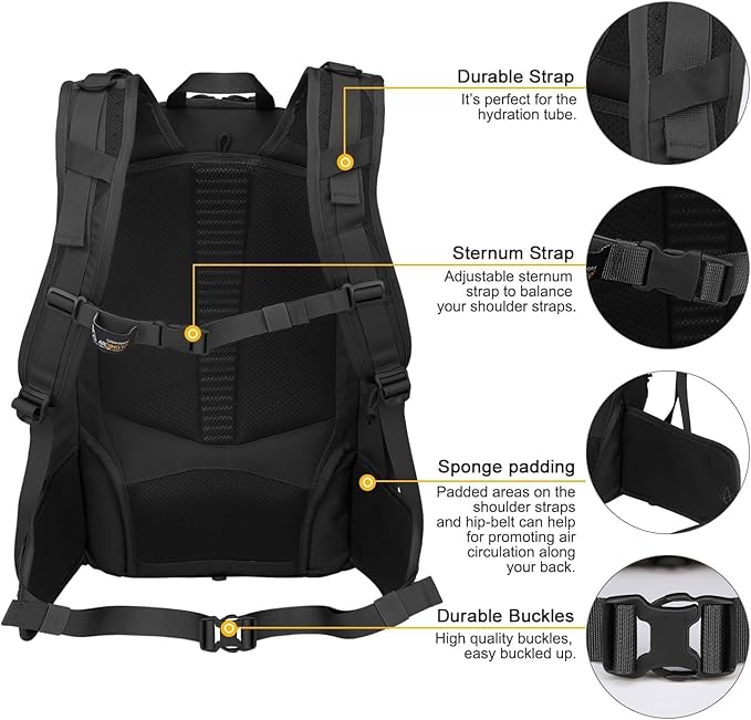 Mardingtop 40L Molle Tactical BackpackMilitary backpack for Men Cordura Backpack for HikingCampingHunting