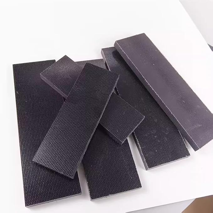 DIY Custom Knife Handle Scales Made Of Blank Material Space Board Linen Texture Carved Board(Black120x40x8mm)