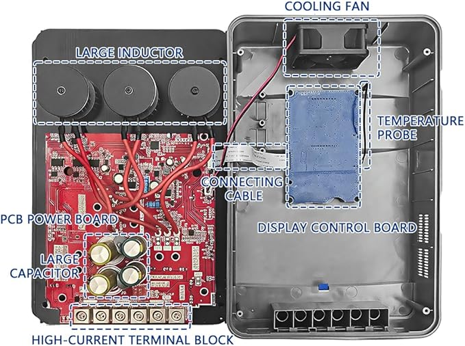 100A MPPT Solar Charge Controller 12V/24V/36V/48V Auto Battery Regulator LCD DisplayMAX PV Panel Input 5200W for AGM Gel Flooded and Lithium Battery Charging High-Efficiency Energy Conversion