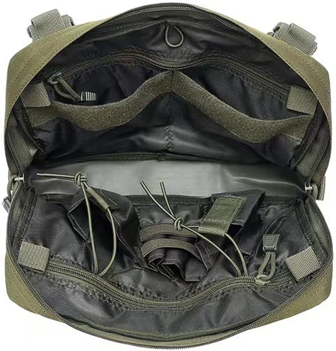 Maizoon Outdoor Tactical Chest Bag with Molle System Small Capacity 8 Liter Adjustable Shoulder Straps Ideal for Camping and Hunting Army Green