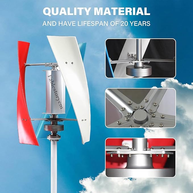 14000W Wind Turbine Generator Kit with MPPT Controller12V/24V/48V/110V/220V Wind Turbine Vertical Wind Generator Kit Electricity Producer Equipment Home Power Energy KitColor-110V