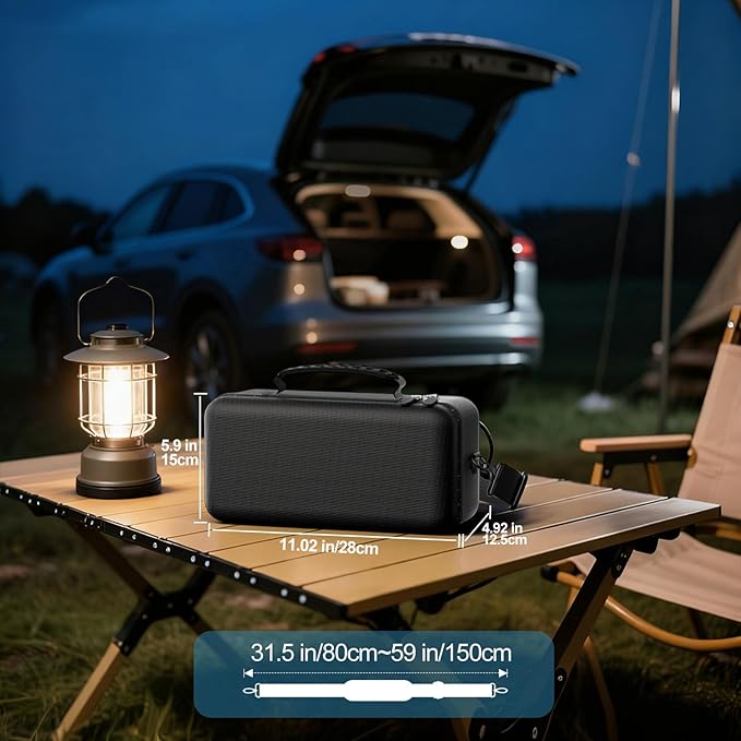 ProCase Hard Travel Case for Anker SOLIX C200 DC/MARBERO 88Wh Power Bank Station Outdoor Carrying Storage Bag for 192Wh 60000mAh Portable Power Station 200W Solar Generator with Adjustable Strap