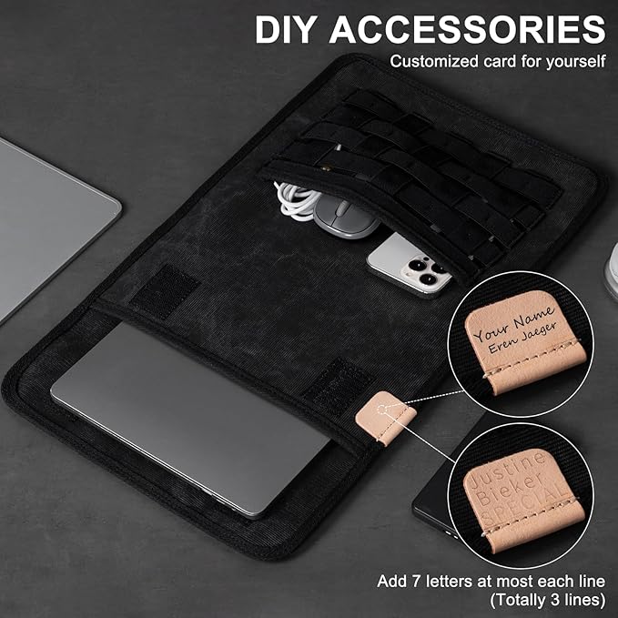 Gexmil Protective Tablet Sleeve for iPad Pro 13 Inch (M4) 2024 iPad Air 13 Inch M3/M2 iPad Pro 12.9 InchGalaxy Tab S9 Plus/S10+/S10 Plus/S9 FE+/S9 FE Plus 12.4 Black
